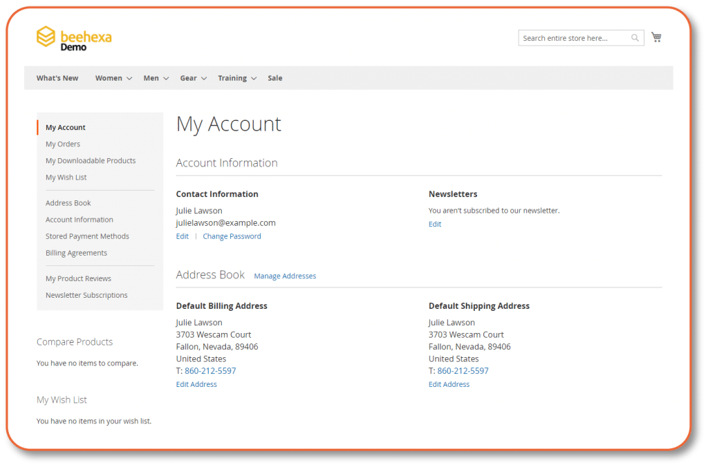 check account information