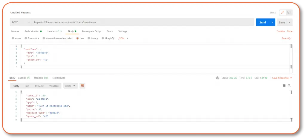 Magento 2 API How to add items to cart 1 add simple item using api