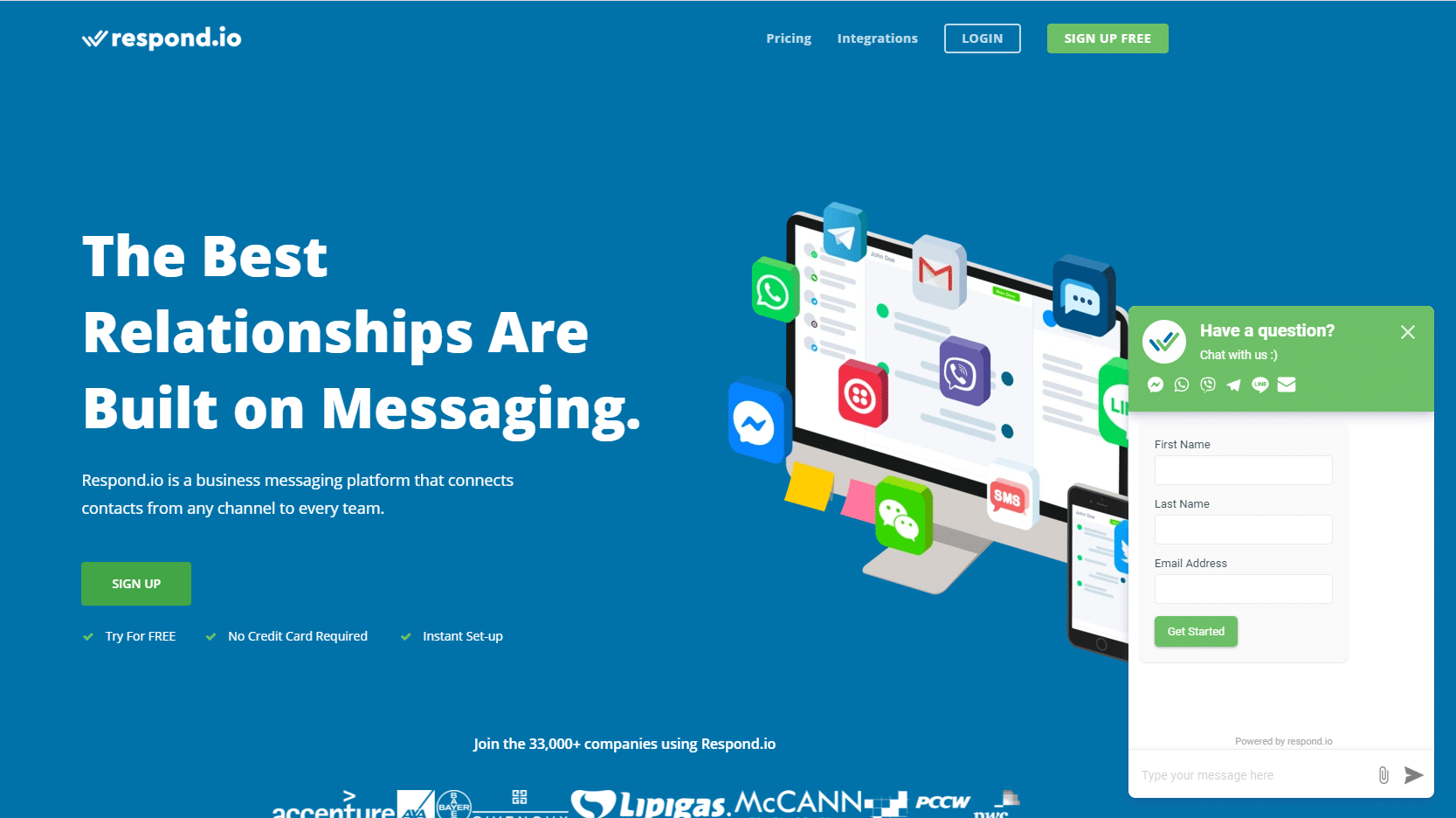 Respond.io interface