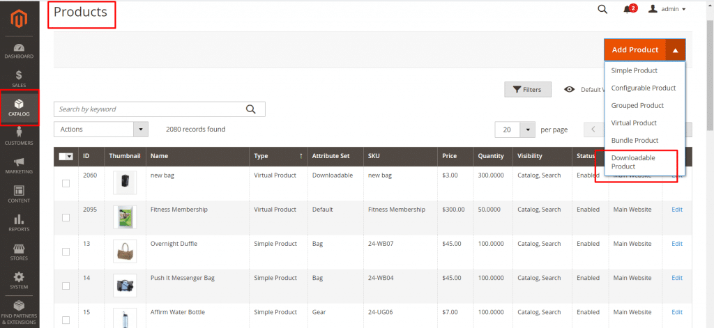 downloadable product dashboard 