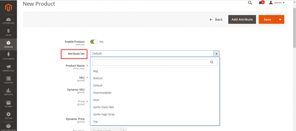 add atribute set in magento 2 