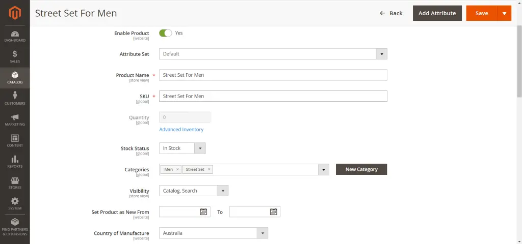 Magento Product Types Tutorial - Grouped Product and Virtual Product 9 complete the basic settings
