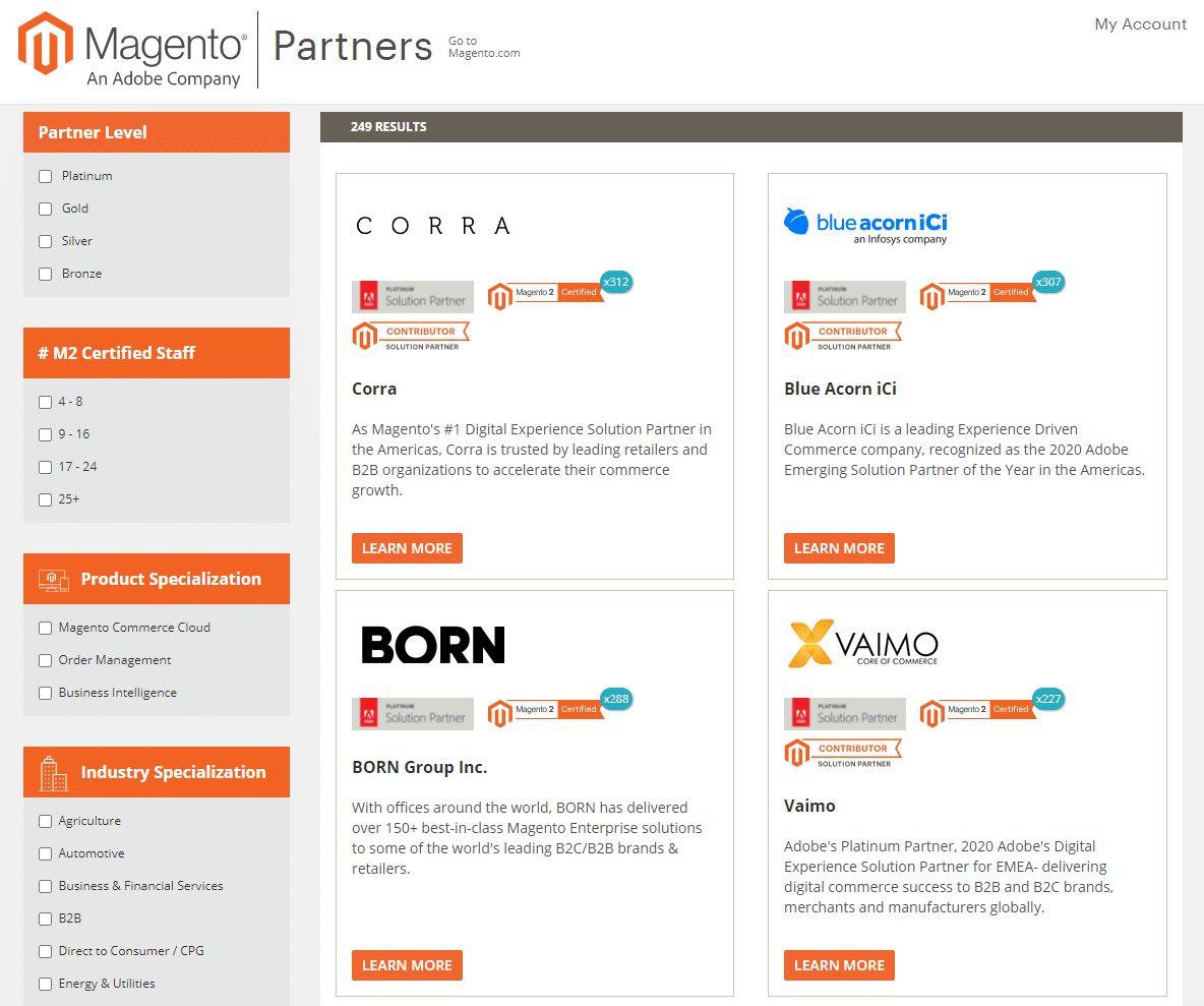 magento partners portal