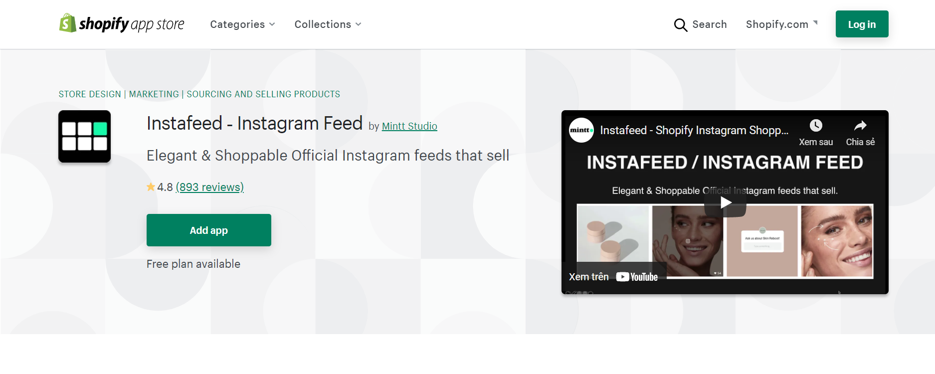 instafeed instagram feed mintt studio shopify