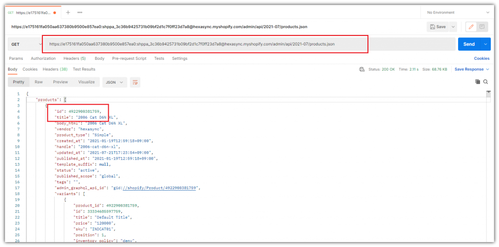 postman example