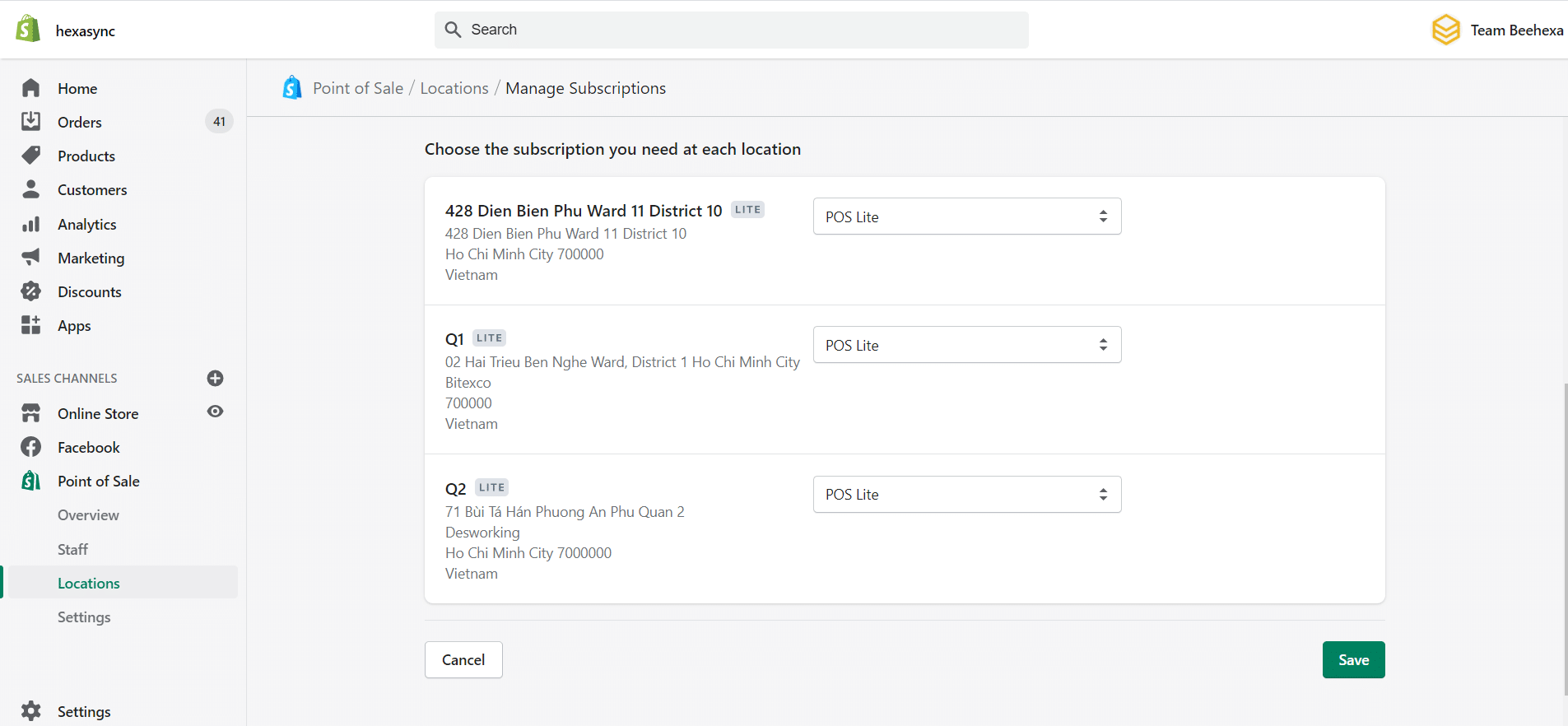 set up shopify pos app