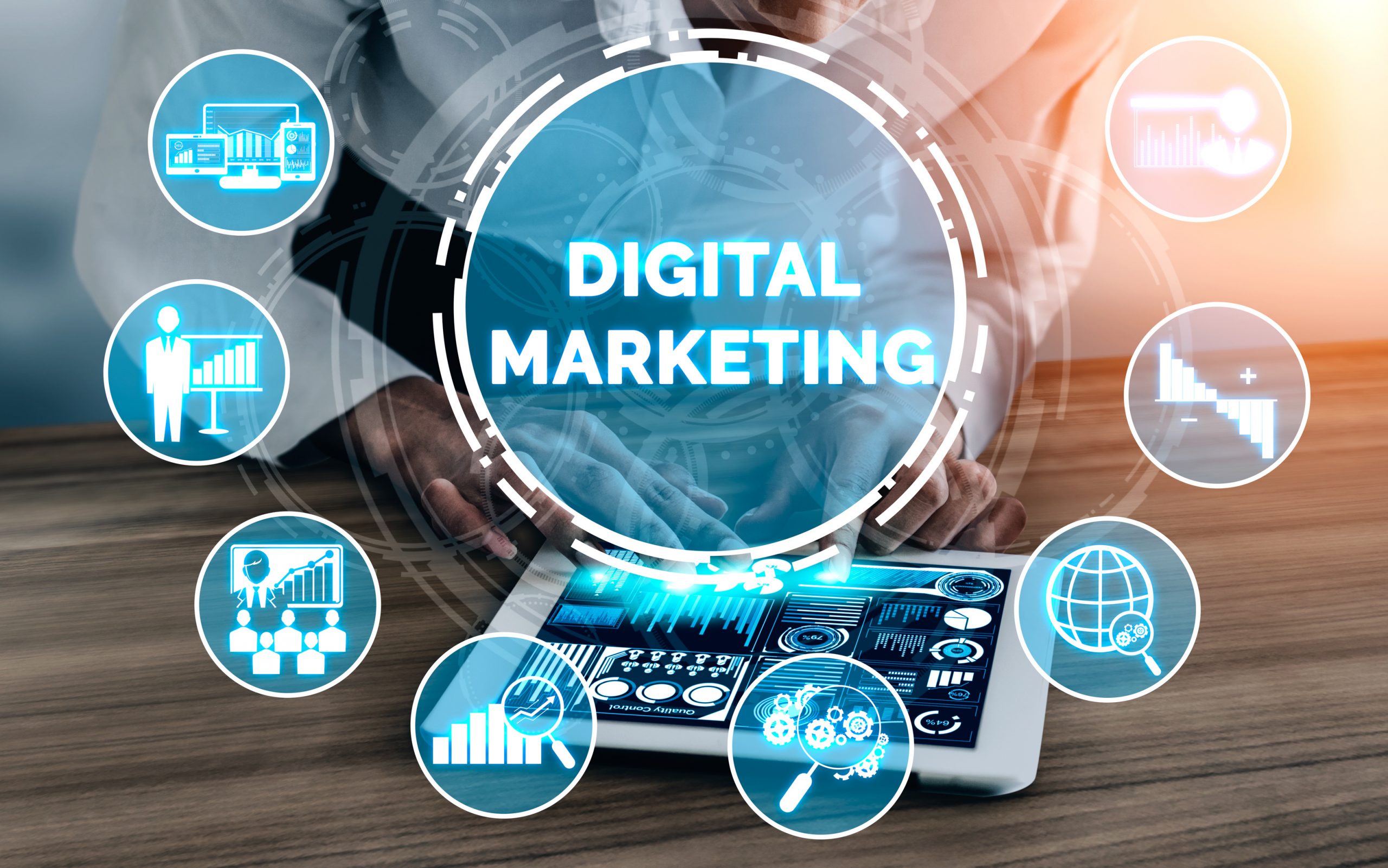 Digital Marketing Technology Solution for Online Business Concept