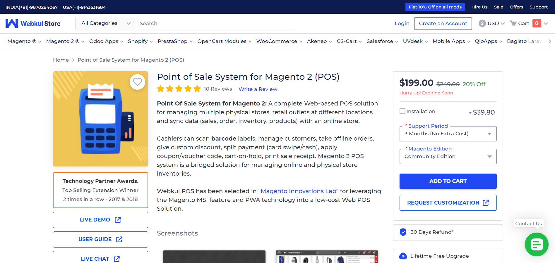 Top 10+ Magento POS Extensions in 2023| Prices and Features 6 POS system for Magento 2 by WebKul