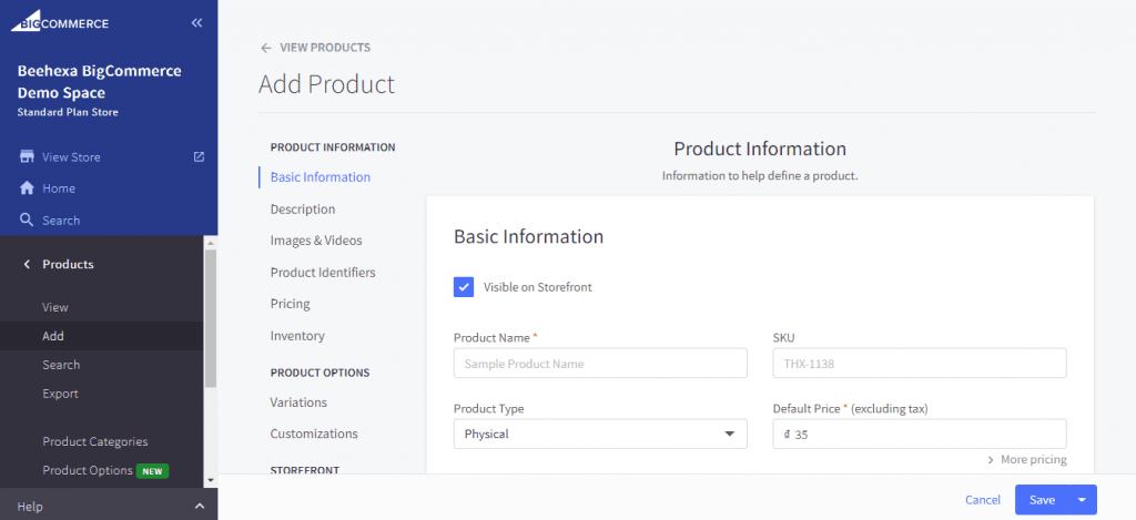 Launch a BigCommerce store