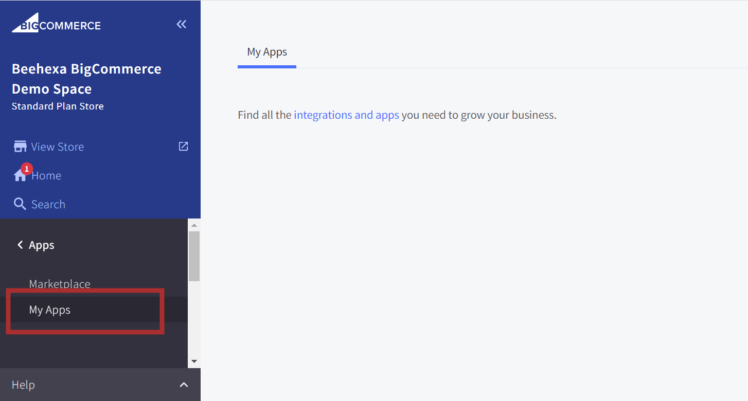 My apps into BigCommerce Store