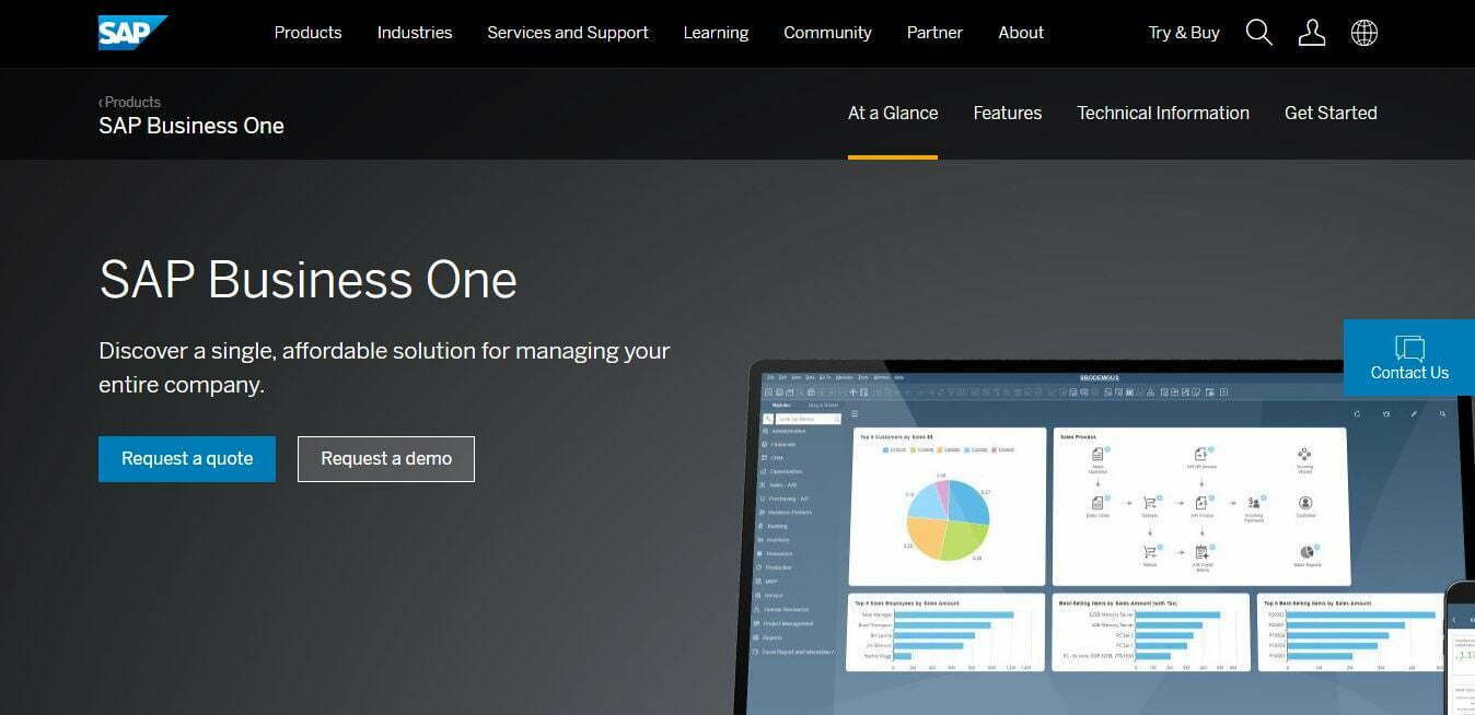 SaaS ERP vs Cloud ERP: Which One is Right for You? 3 The homepage of SAP Business One