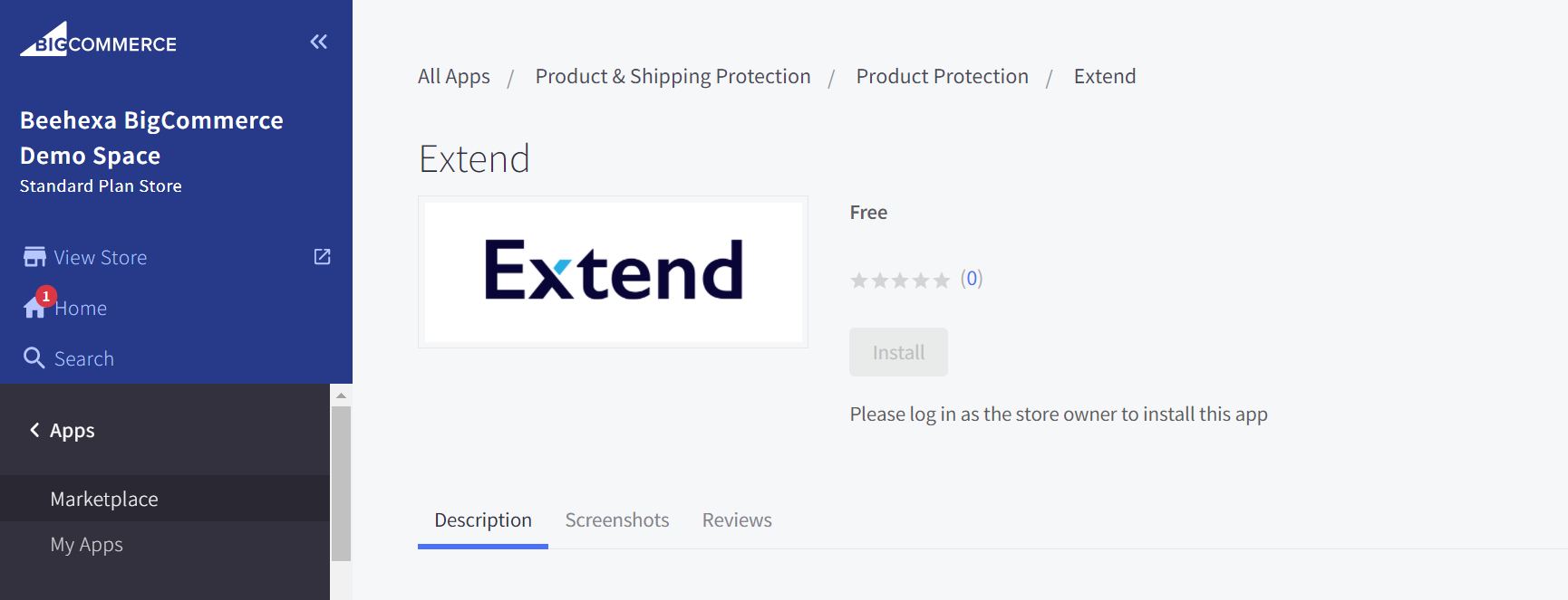 Install BigCommerce App