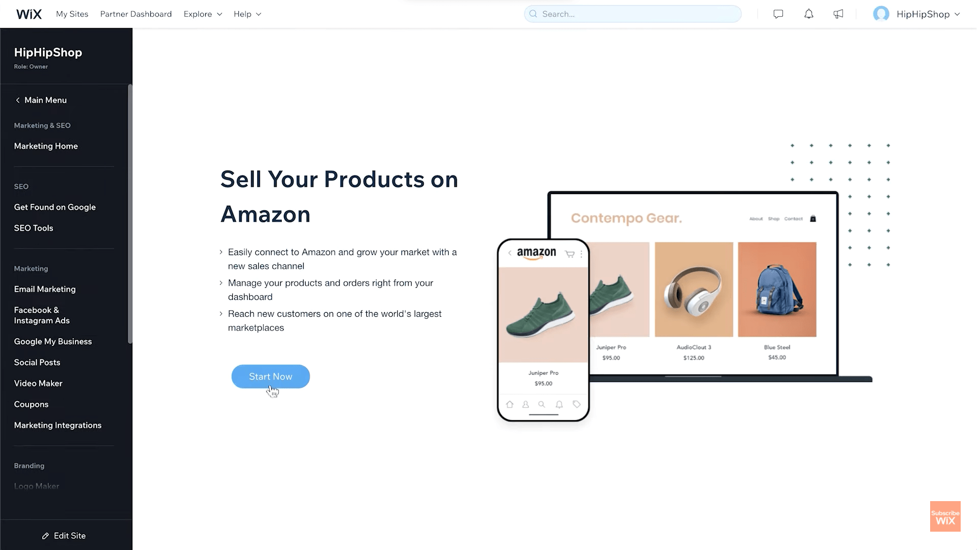 Connect Wix Store to Amazon