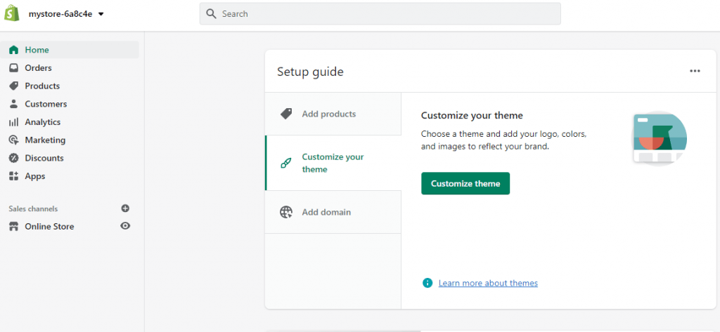 set up shopify dropshipping store