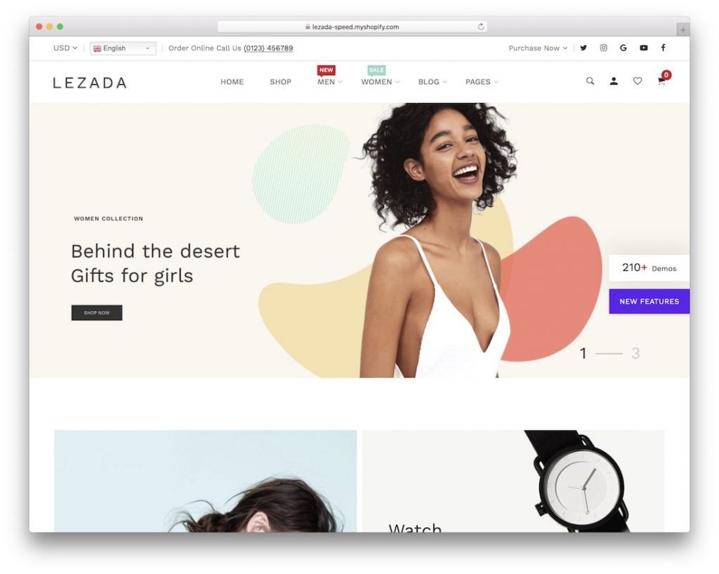 Shopify website