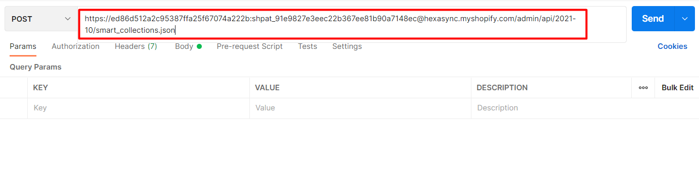Shopify API 2023 - How to create a smart collection using Postman 1 create a smart collection