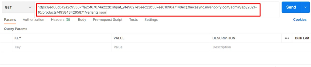 Shopify API 2025 - Retrieve All Variants For A Product Using Postman 1 image 10