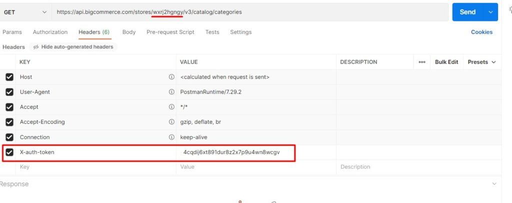 BigCommerce API: How to retrieve all Categories using Postman