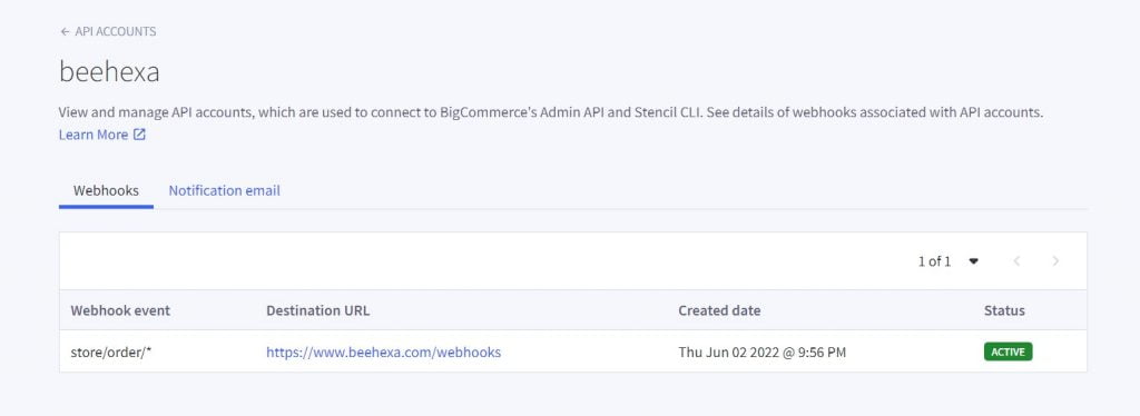 BigCommerce API: How To Create A Webhook