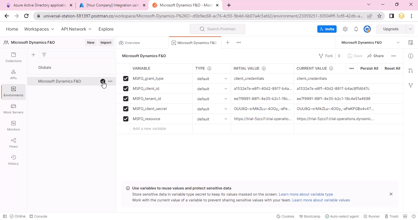 Generate an Access Token in Azure Active Directory