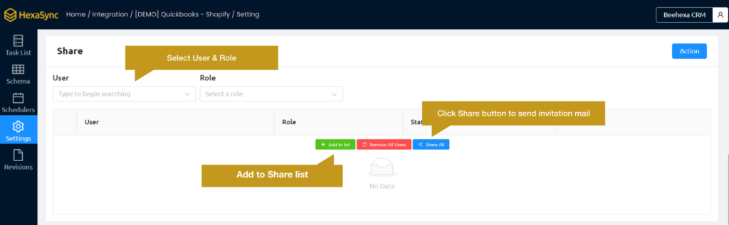integrate shopify with quickbooks - share profiles