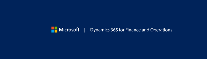 Microsoft Dynamics 365 Finance and Operations