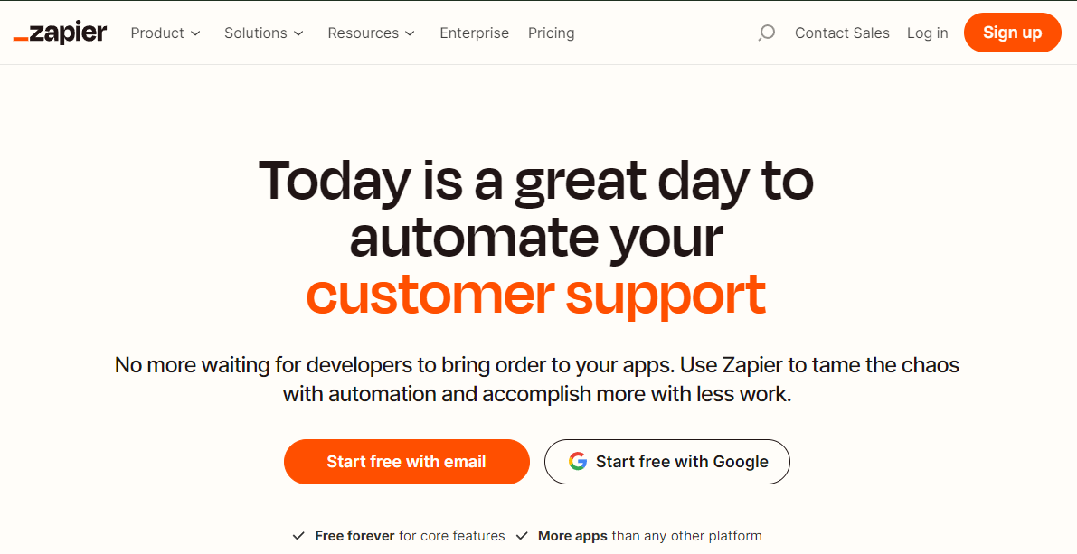 saas integration platform: zapier