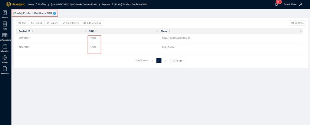How to Edit Duplicate SKU Products in Ecwid 11 beehexa how to edit duplicate skus in ecwid duplicate sku report