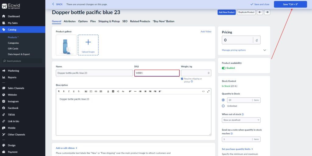 How to Edit Duplicate SKU Products in Ecwid 4 beehexa how to edit duplicate skus in ecwid update sku