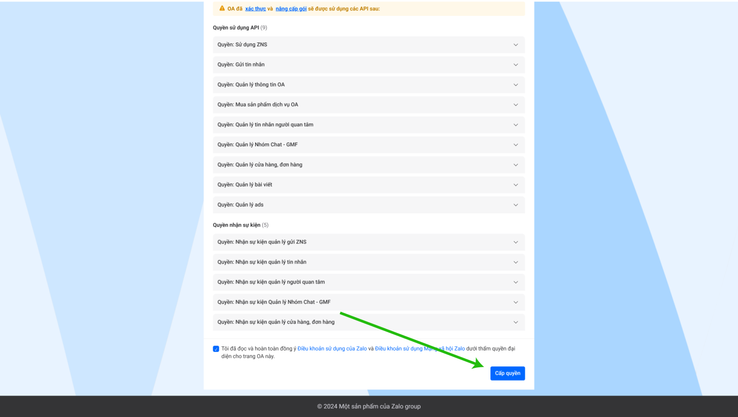 How to Authorize HexaSync to Connect to Your Zalo OA 4 beehexa zalo3
