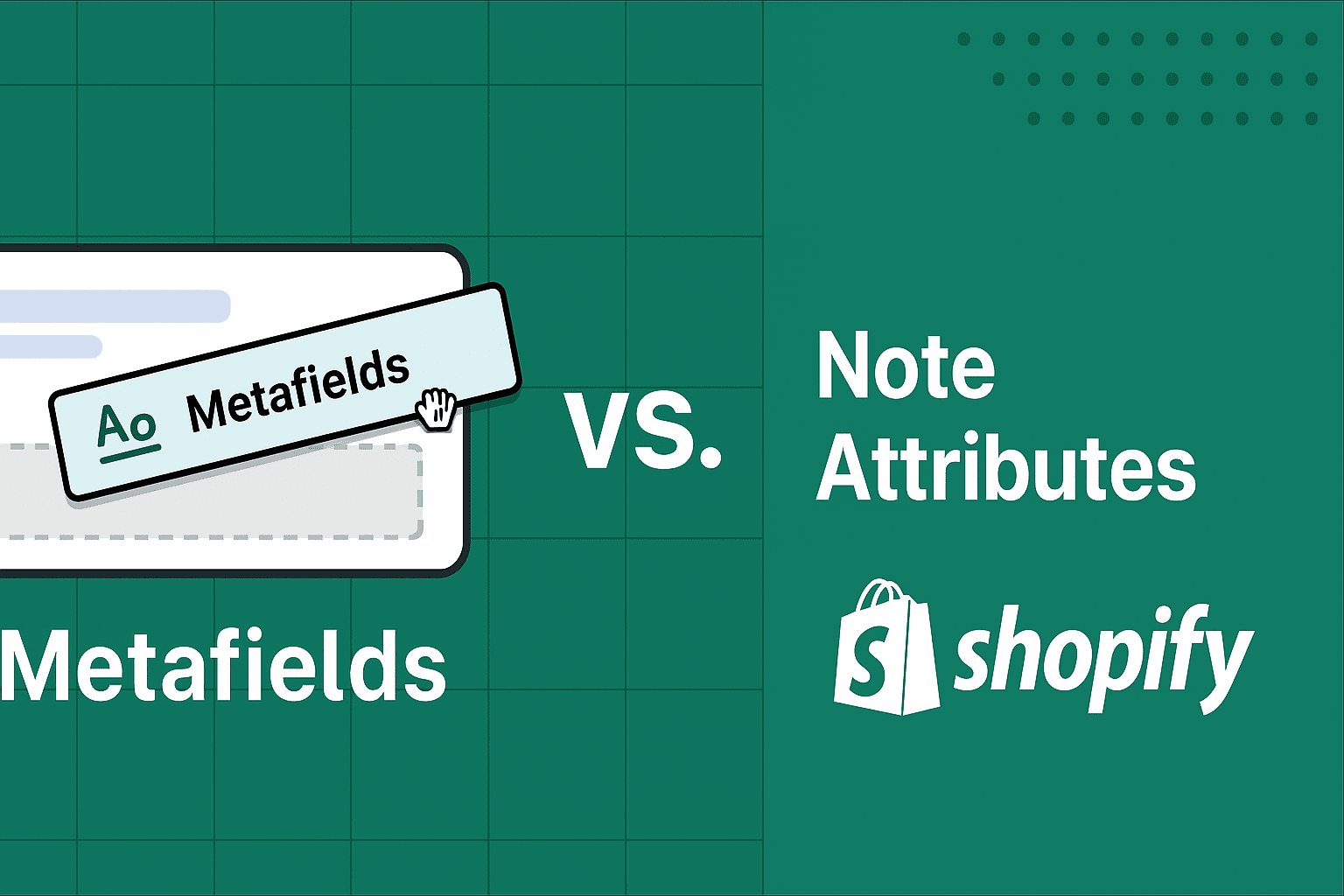 Shopify Metafields Limitations: API Rate Issues & Data Sync Challenges 1 Shopify Metafields vs. Note Attributes image